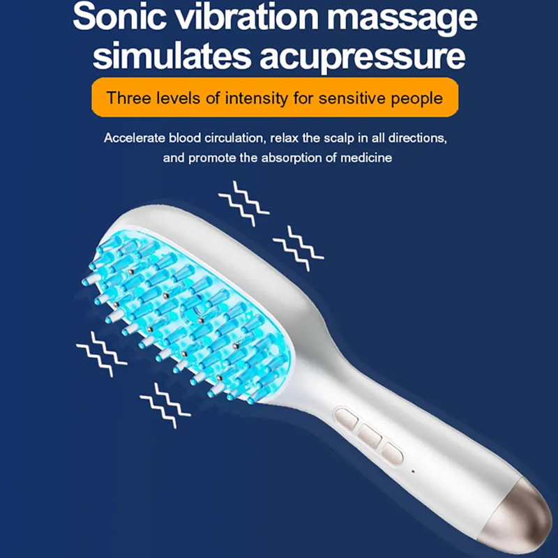 สเปรย์ไฟฟ้านวดหวีสีแดงสีฟ้าผมห - Scalp Massager Electric บทวิจารณ์และราคา