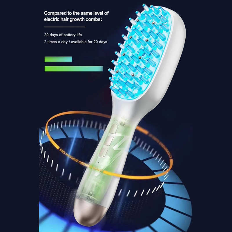 สเปรย์ไฟฟ้านวดหวีสีแดงสีฟ้าผมห - Scalp Massager Electric บทวิจารณ์และราคา